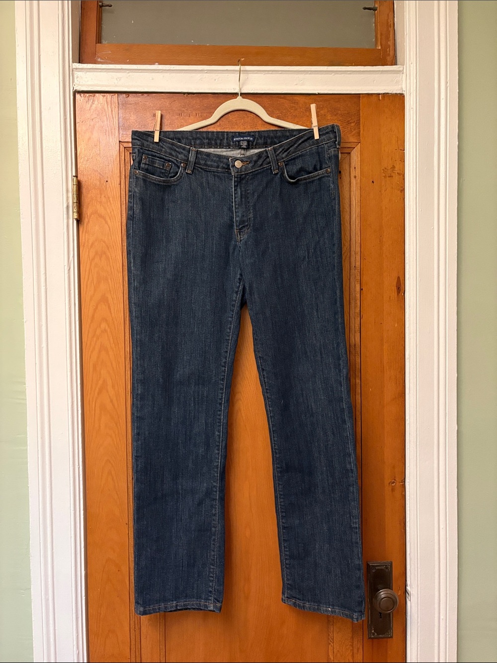 Boston Proper Dark Blue Women's Straight-Leg Jeans